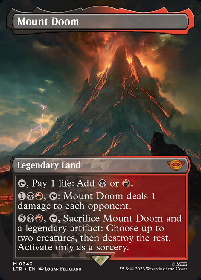 Mount Doom Borderless 343 (Universes Beyond: The Lord of the Rings: Tales of Middle-earth)  - Borderless | Good Games Morley