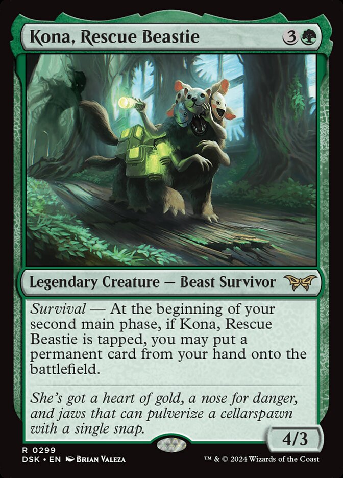 Kona, Rescue Beastie (Lurking Evil) 299 (Duskmourn: House of Horror)  - Foil | Good Games Morley