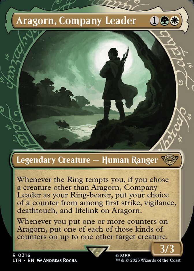 Aragorn, Company Leader 316 (Universes Beyond: The Lord of the Rings: Tales of Middle-earth)  - Showcase | Good Games Morley