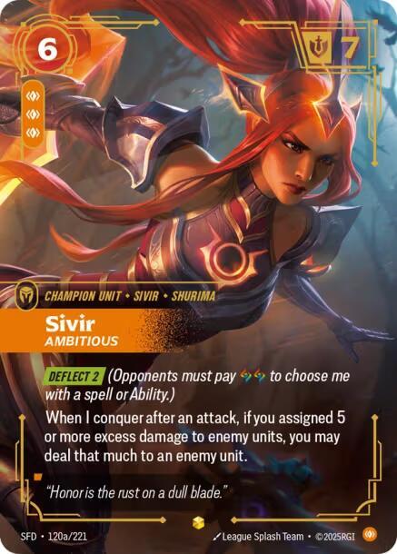 Sivir - Ambitious 120a/221 (Spiritforged)  - Foil | Good Games Morley