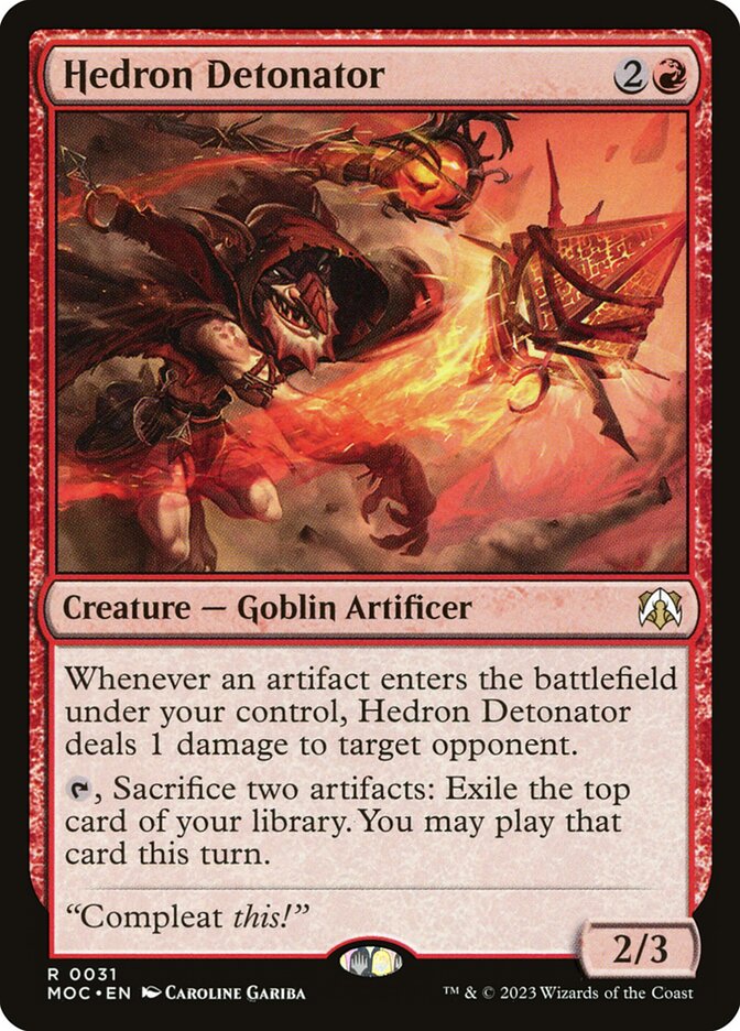 Hedron Detonator 31/444 (Commander: March of the Machine)  | Good Games Morley