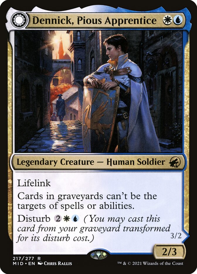 Dennick, Pious Apprentice // Dennick, Pious Apparition 217/277 (Innistrad: Midnight Hunt)  | Good Games Morley
