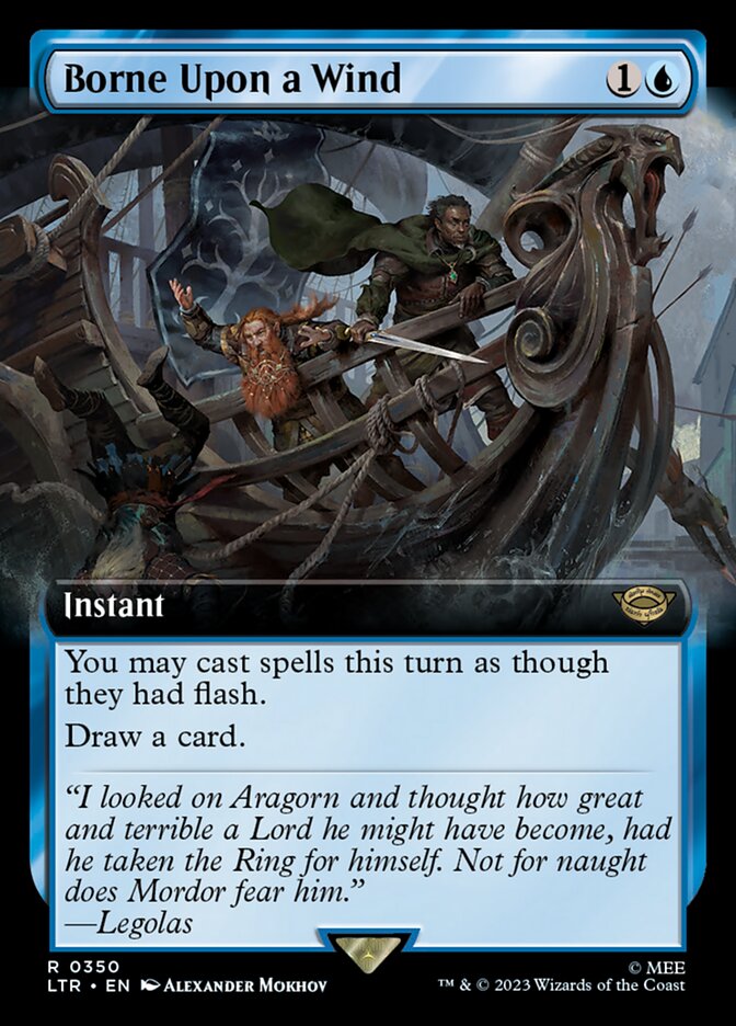 Borne Upon a Wind 350 (Universes Beyond: The Lord of the Rings: Tales of Middle-earth)  - Extended Art | Good Games Morley