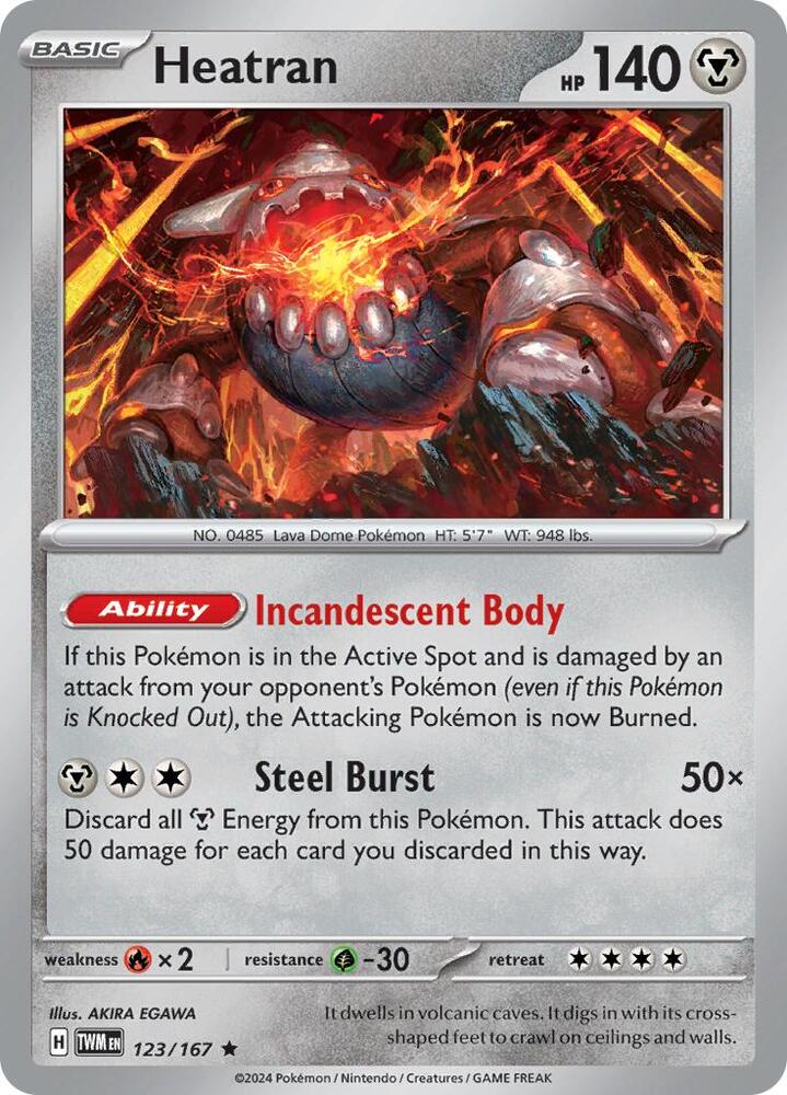 Heatran 123/167 (SV06: Twilight Masquerade)  - Holofoil | Good Games Morley