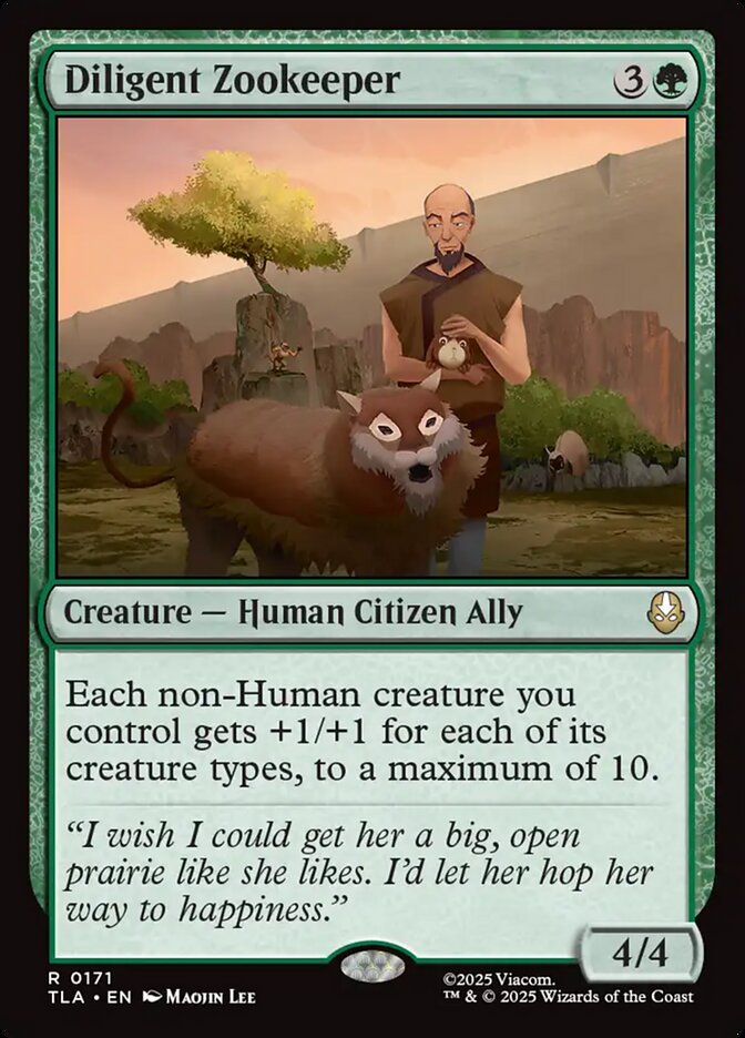 Diligent Zookeeper 171/286 (Avatar: The Last Airbender)  - Foil | Good Games Morley