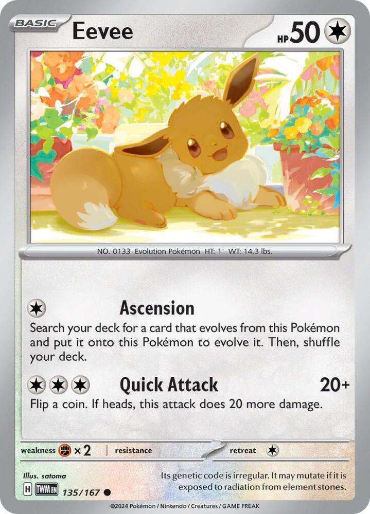 Eevee 135/167 (SV06: Twilight Masquerade)  | Good Games Morley