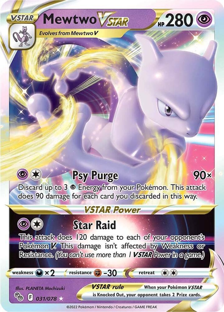 Mewtwo VSTAR 031/078 (Pokemon GO)  - Holofoil | Good Games Morley