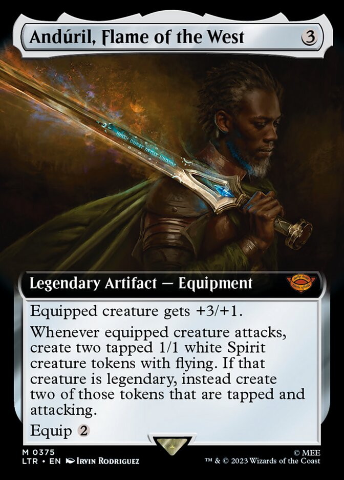 Andúril, Flame of the West 375 (Universes Beyond: The Lord of the Rings: Tales of Middle-earth)  - Extended Art Foil | Good Games Morley