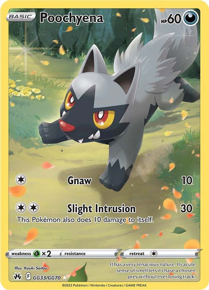 Poochyena GG33/GG70 (Crown Zenith: Galarian Gallery)  - Holofoil | Good Games Morley