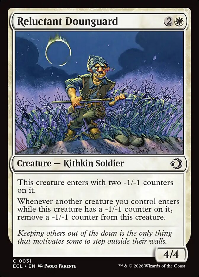 Reluctant Dounguard 31 (Lorwyn Eclipsed)  - Foil | Good Games Morley