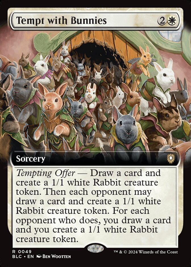 Tempt with Bunnies 49 (Commander: Bloomburrow)  - Extended Art | Good Games Morley