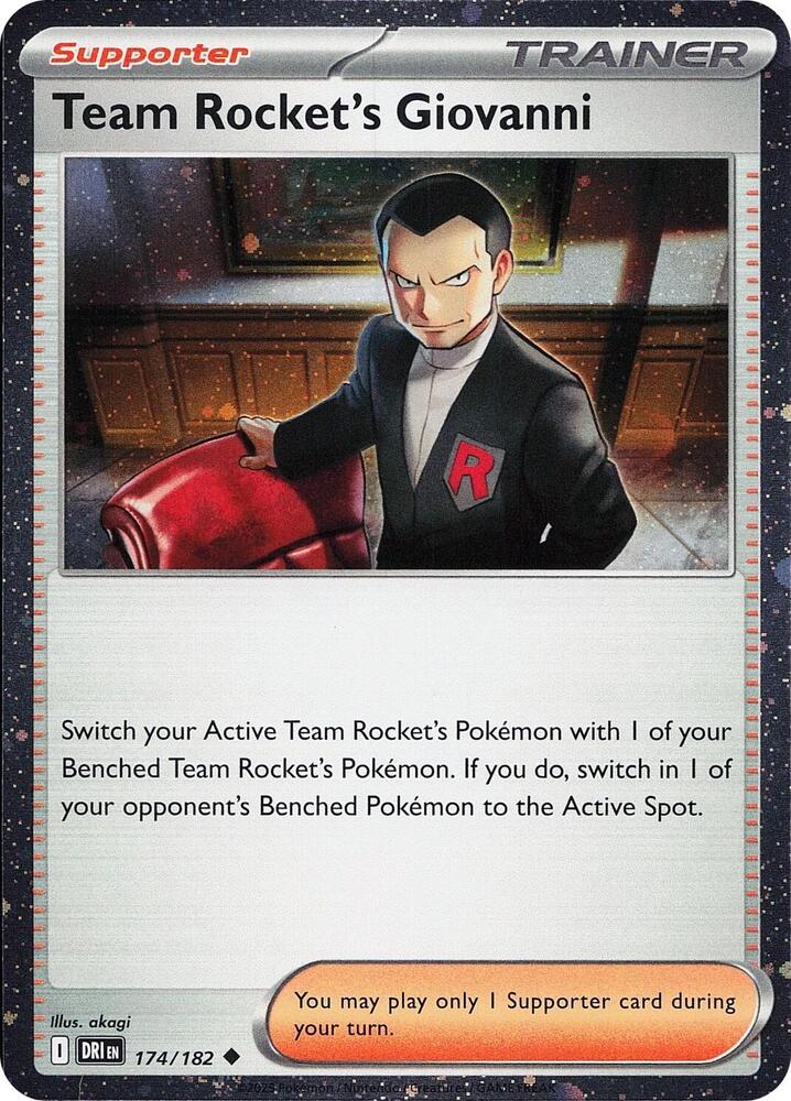 Team Rocket's Giovanni 174/182 (Miscellaneous Cards & Products)  - Cosmo Holofoil | Good Games Morley