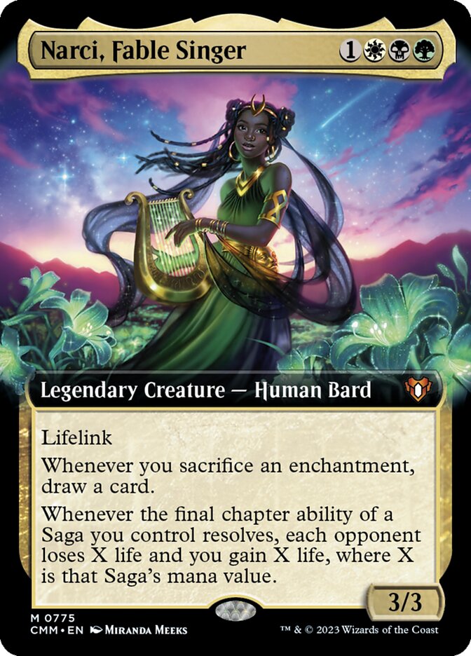Narci, Fable Singer 775/451 (Commander Masters)  - Extended Art Foil | Good Games Morley