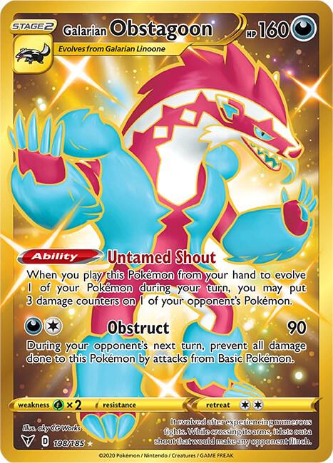 Galarian Obstagoon Secret 198/185 (SWSH04: Vivid Voltage)  - Holofoil | Good Games Morley