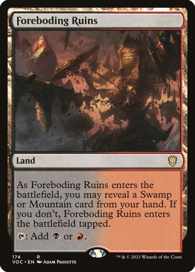 Foreboding Ruins 174/38 (Commander: Innistrad: Crimson Vow)  | Good Games Morley