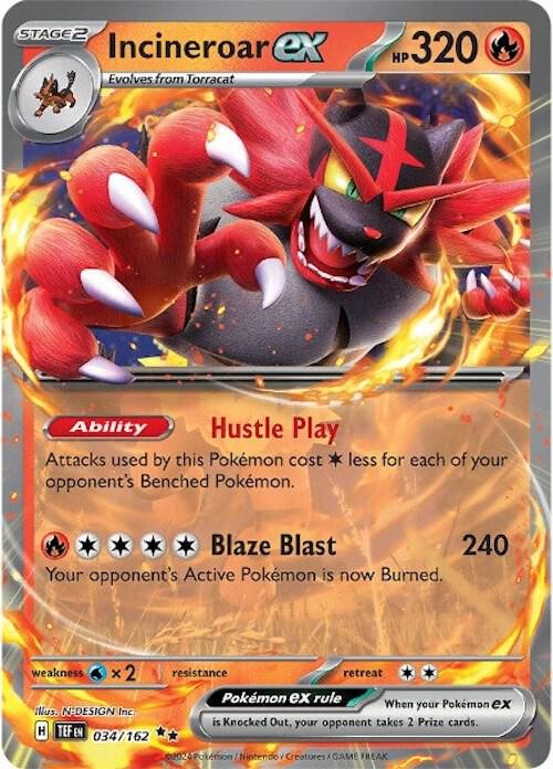 Incineroar ex 034/162 (SV05: Temporal Forces)  - Holofoil | Good Games Morley