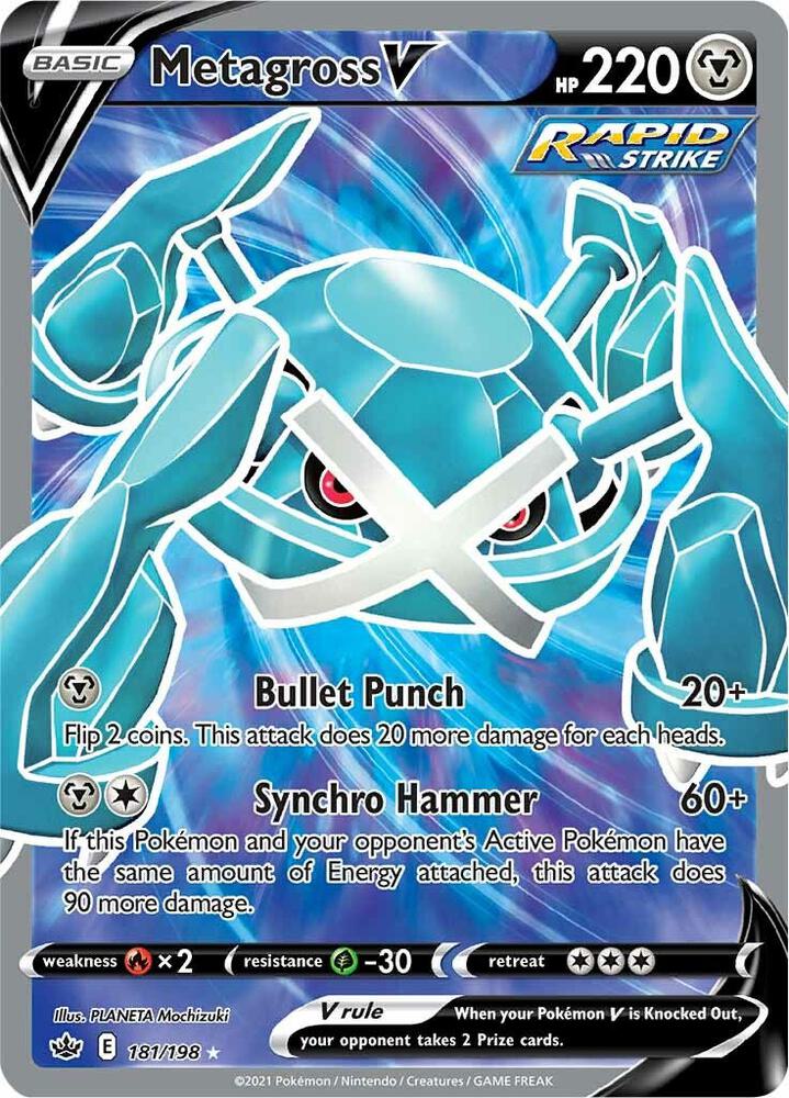 Metagross V 181/198 (SWSH06: Chilling Reign)  - Holofoil | Good Games Morley
