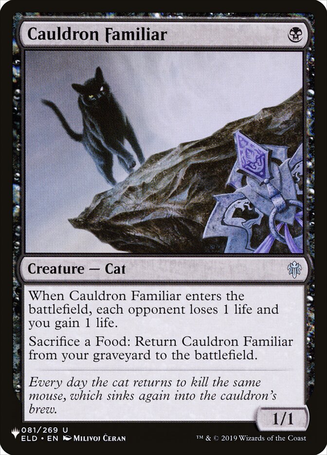 Cauldron Familiar ELD-81/5075 (The List Reprints)  | Good Games Morley