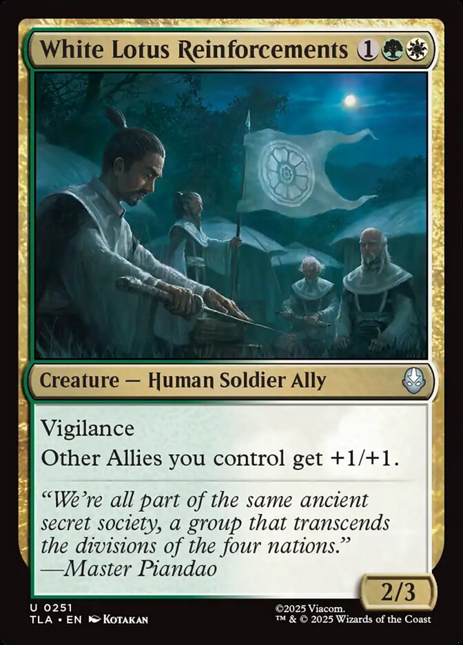White Lotus Reinforcements 251/286 (Avatar: The Last Airbender)  | Good Games Morley