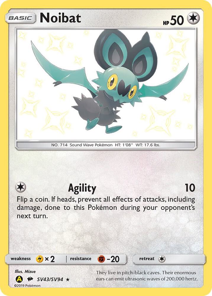 Noibat SV43/SV94 (Hidden Fates: Shiny Vault)  - Holofoil | Good Games Morley