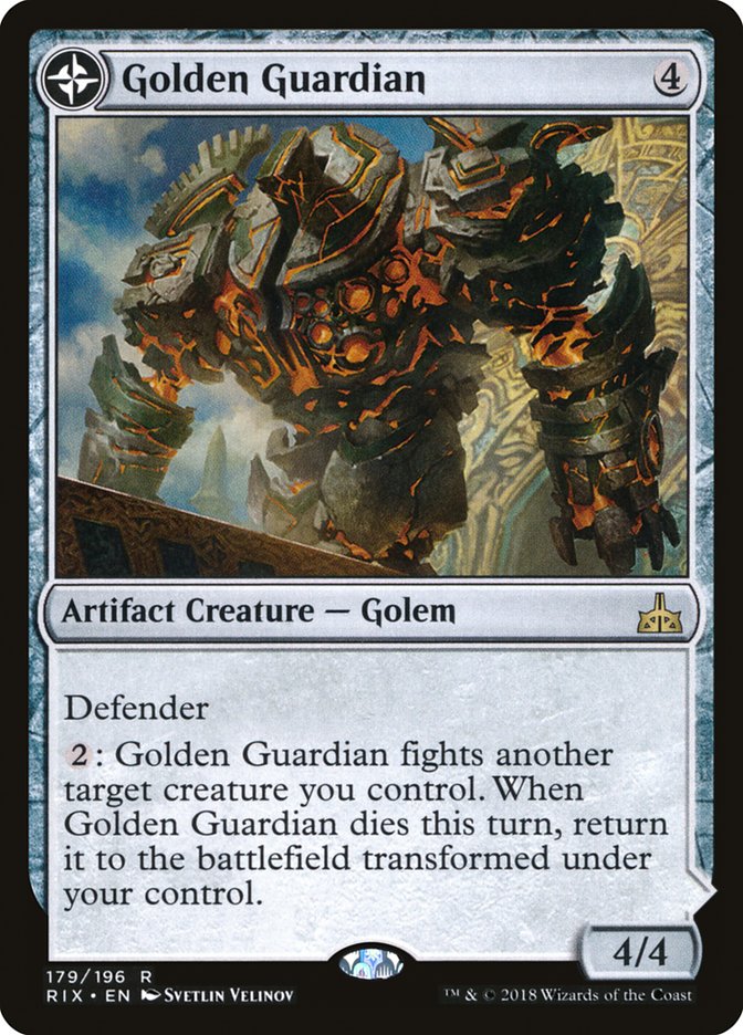 Golden Guardian // Gold-Forge Garrison 179/196 (Rivals of Ixalan)  | Good Games Morley