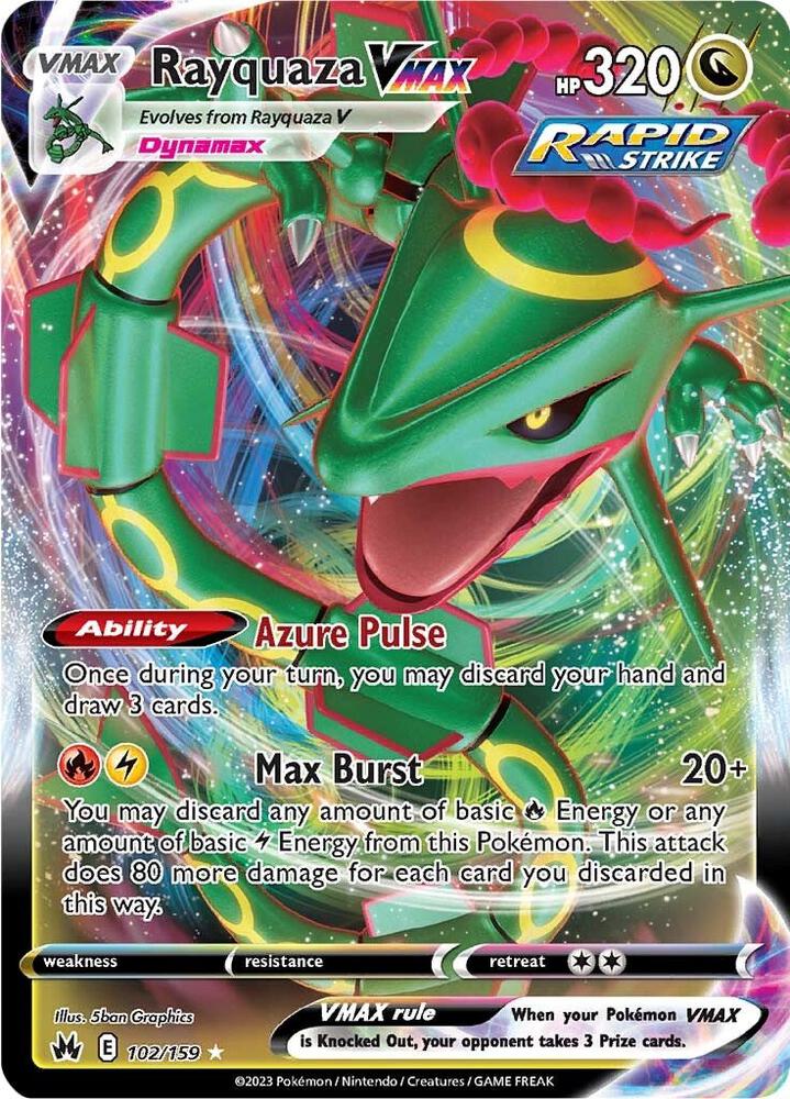 Rayquaza VMAX 102/159 (SWSH: Crown Zenith)  - Holofoil | Good Games Morley