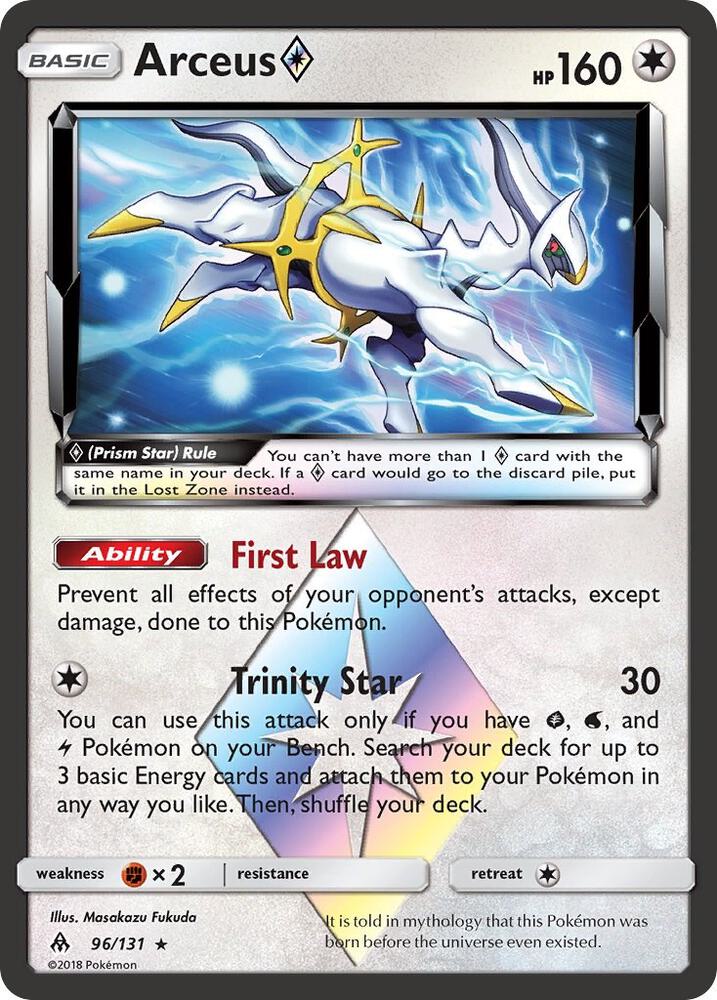Arceus Prism Star 96/131 (SM - Forbidden Light)  - Holofoil | Good Games Morley
