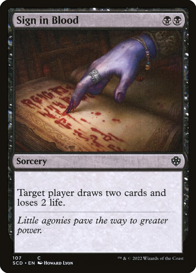 Sign in Blood 107/352 (Starter Commander Decks)  | Good Games Morley