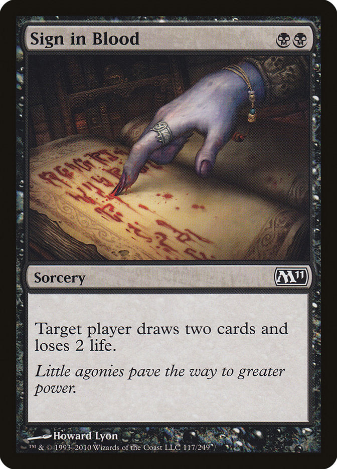 Sign in Blood 117/249 (Magic 2011 (M11))  - Foil | Good Games Morley