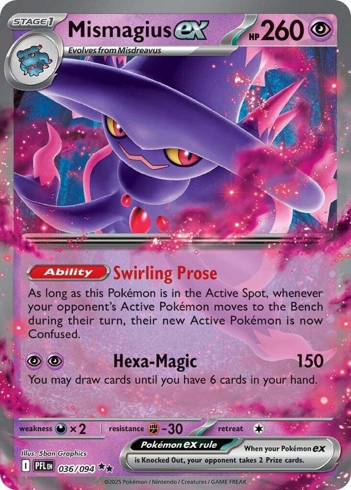 Mismagius ex 036/094 (ME02: Phantasmal Flames)  - Holofoil | Good Games Morley