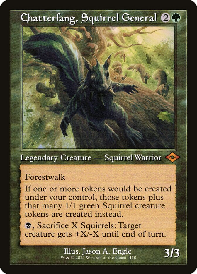 Chatterfang Squirrel General Retro Frame 410 (Modern Horizons 2)  - Foil | Good Games Morley