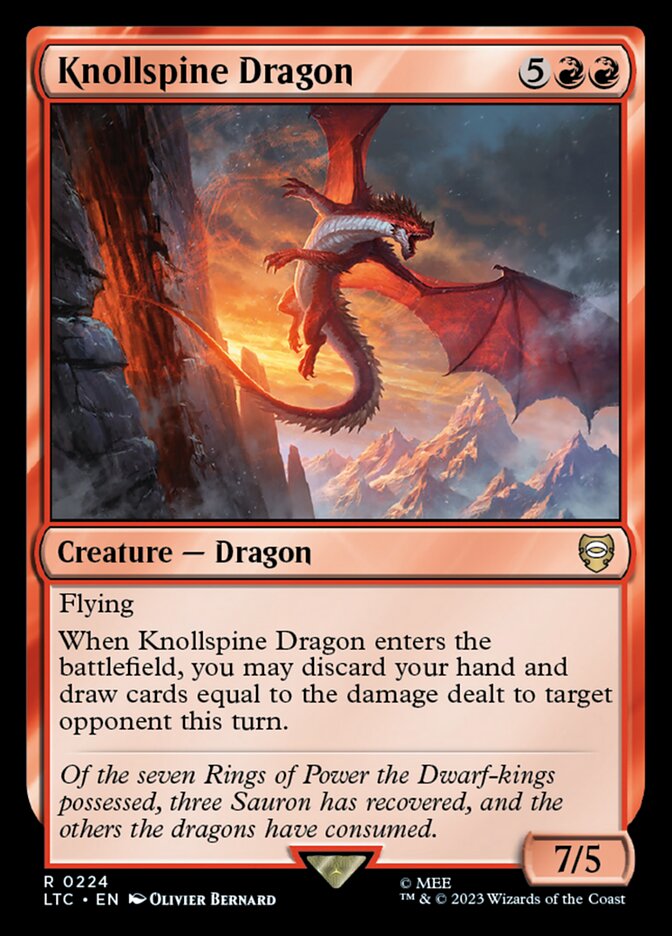Knollspine Dragon 224 (Commander: The Lord of the Rings: Tales of Middle-earth)  | Good Games Morley