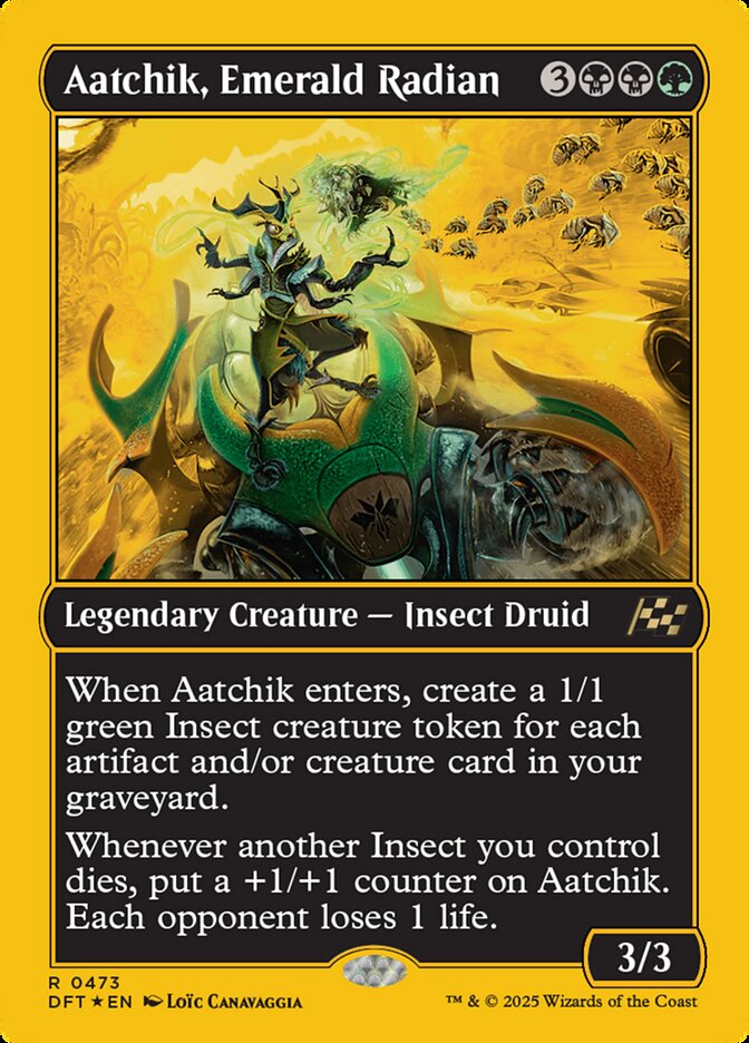 Aatchik, Emerald Radian 473/291 (Aetherdrift)  - First-Place Foil | Good Games Morley