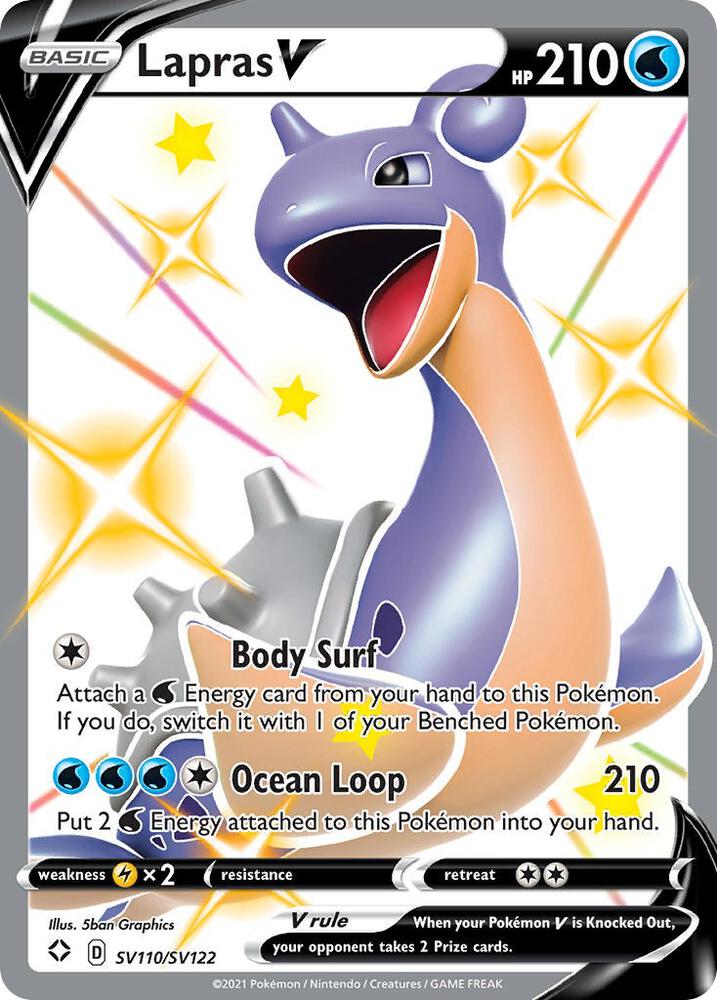 Lapras V SV110/SV122 (Shining Fates: Shiny Vault)  - Holofoil | Good Games Morley