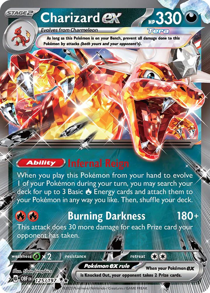 Charizard ex 125/197 (SV03: Obsidian Flames)  - Holofoil | Good Games Morley