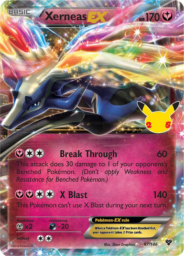 Xerneas EX 97/146 (Celebrations: Classic Collection)  - Holofoil | Good Games Morley