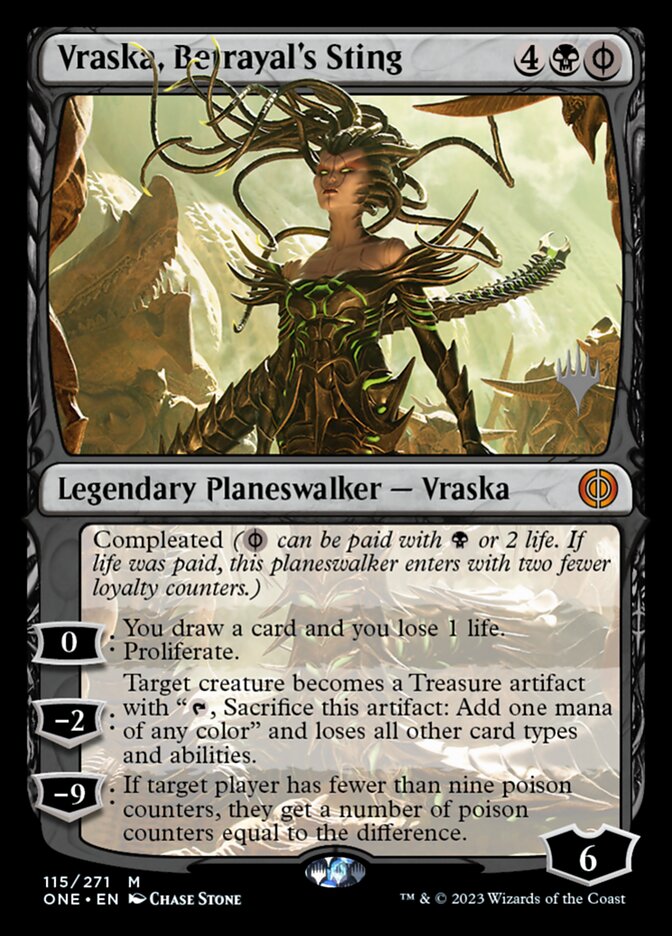 Vraska, Betrayal's Sting 115 (Promo Pack: Phyrexia: All Will Be One)  | Good Games Morley
