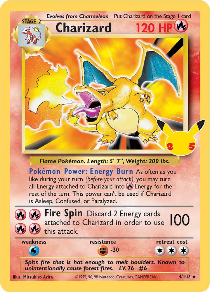 Charizard 4/102 (Celebrations: Classic Collection)  - Holofoil | Good Games Morley