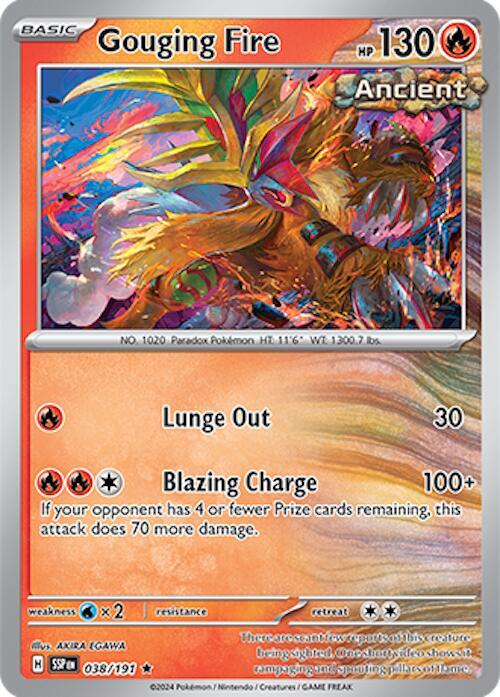 Gouging Fire 038/191 (SV08: Surging Sparks)  - Holofoil | Good Games Morley
