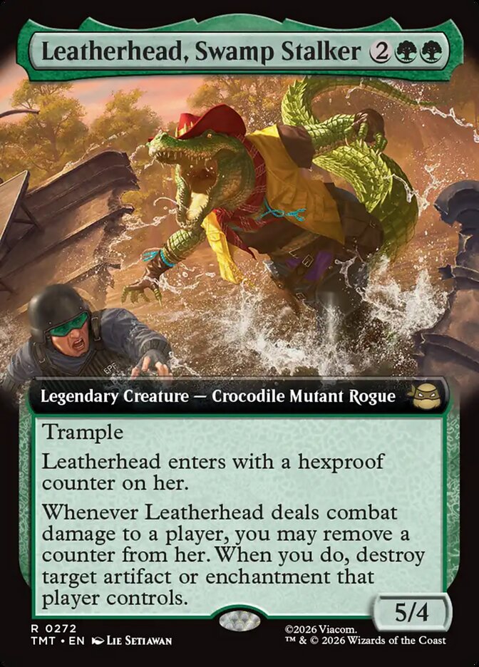 Leatherhead Swamp Stalker Extended Art 272 (Teenage Mutant Ninja Turtles)  - Extended Art Foil | Good Games Morley
