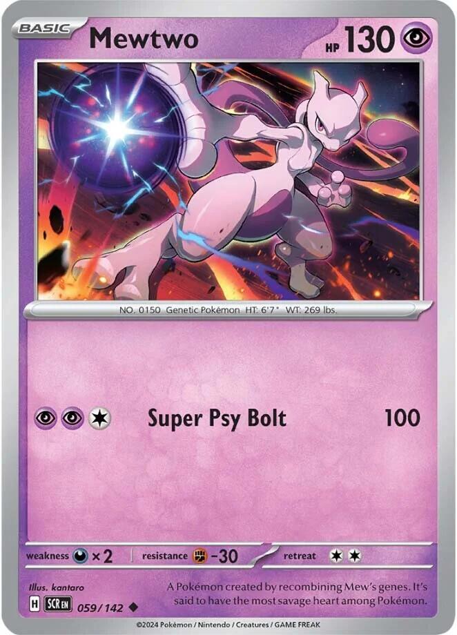 Mewtwo 059/142 (SV07: Stellar Crown)  | Good Games Morley