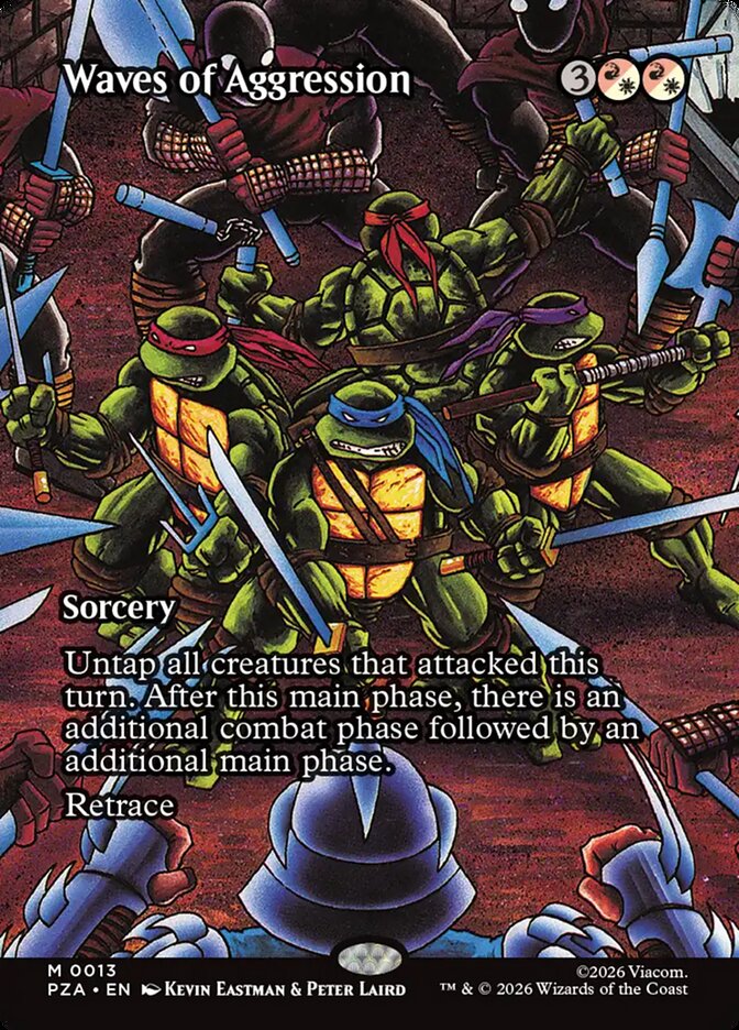 Waves of Aggression 13 (Teenage Mutant Ninja Turtles Source Material)  - Borderless Foil | Good Games Morley