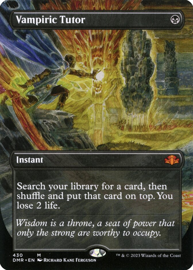 Vampiric Tutor 430/261 (Dominaria Remastered)  - Borderless Foil | Good Games Morley