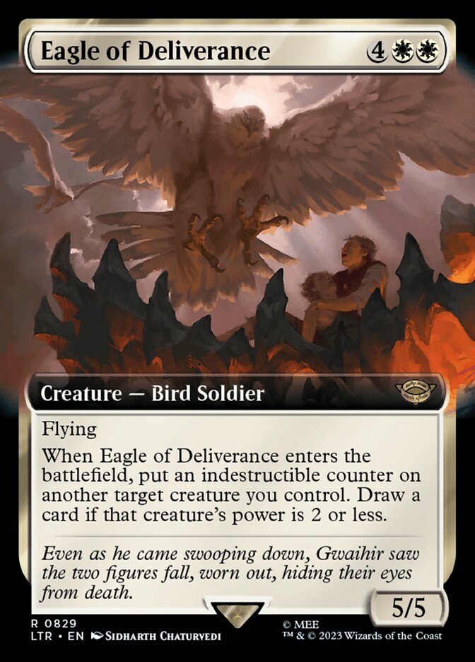 Eagle of Deliverance 829 (Universes Beyond: The Lord of the Rings: Tales of Middle-earth)  - Extended Art | Good Games Morley