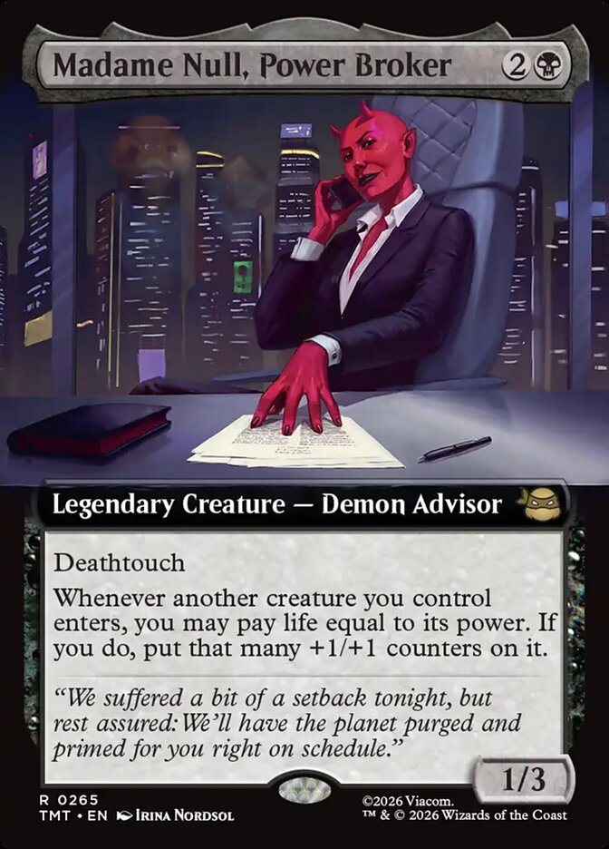Madame Null, Power Broker 265 (Teenage Mutant Ninja Turtles)  - Extended Art Foil | Good Games Morley