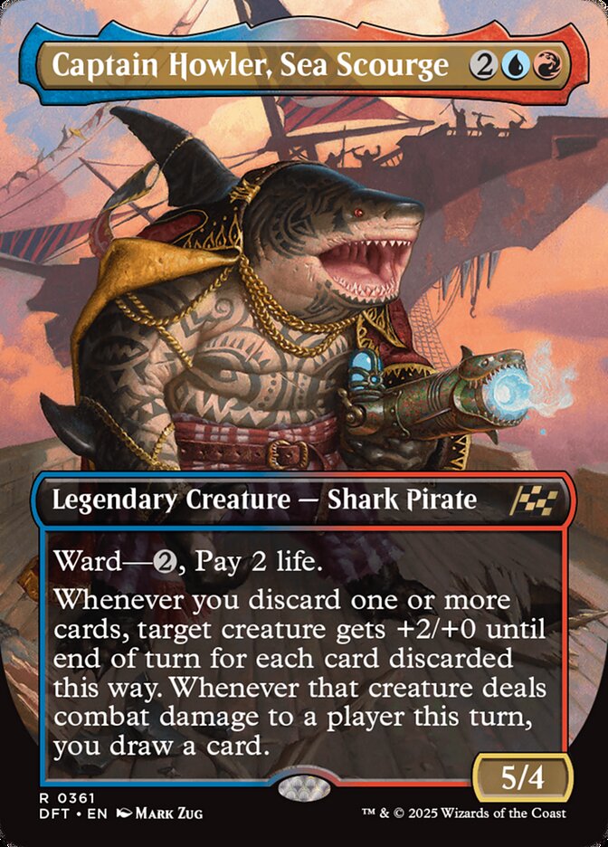 Captain Howler, Sea Scourge 361 (Aetherdrift)  - Borderless Foil | Good Games Morley