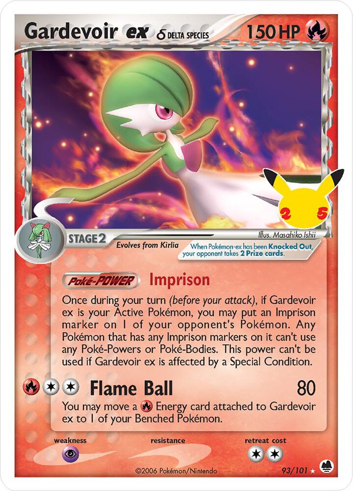 Gardevoir ex Delta Species 93/101 (Celebrations: Classic Collection)  - Holofoil | Good Games Morley
