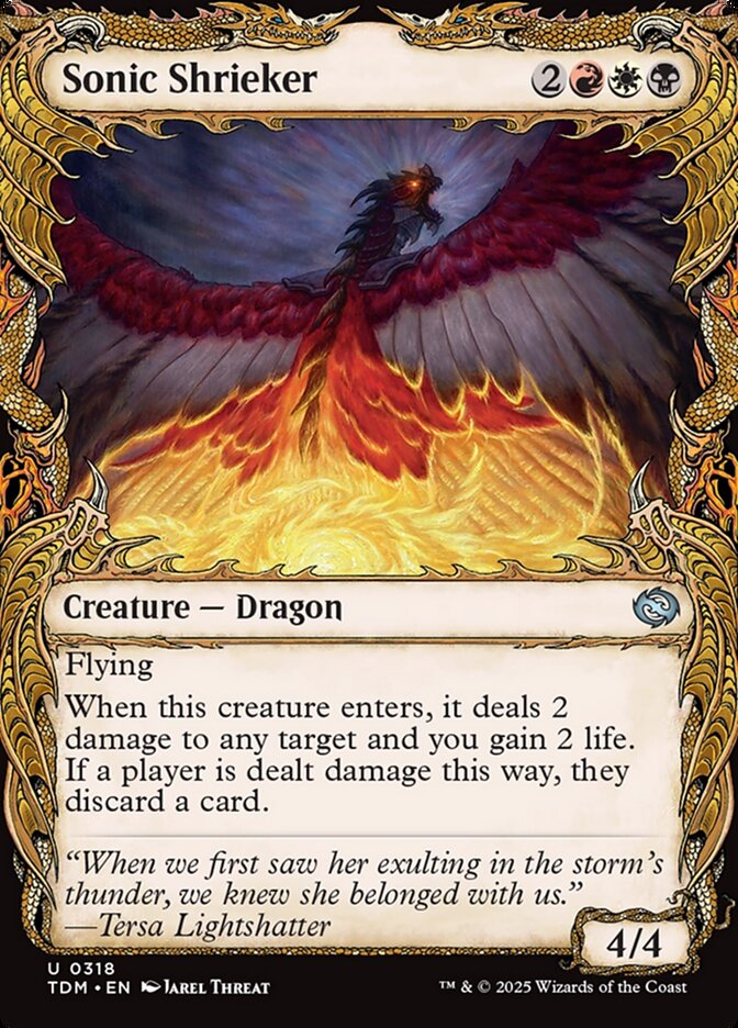 Sonic Shrieker 318/291 (Tarkir: Dragonstorm)  - Showcase Foil | Good Games Morley