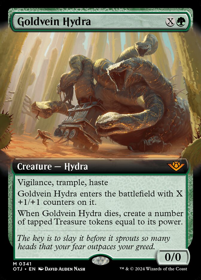 Goldvein Hydra 341/286 (Outlaws of Thunder Junction)  - Extended Art Foil | Good Games Morley