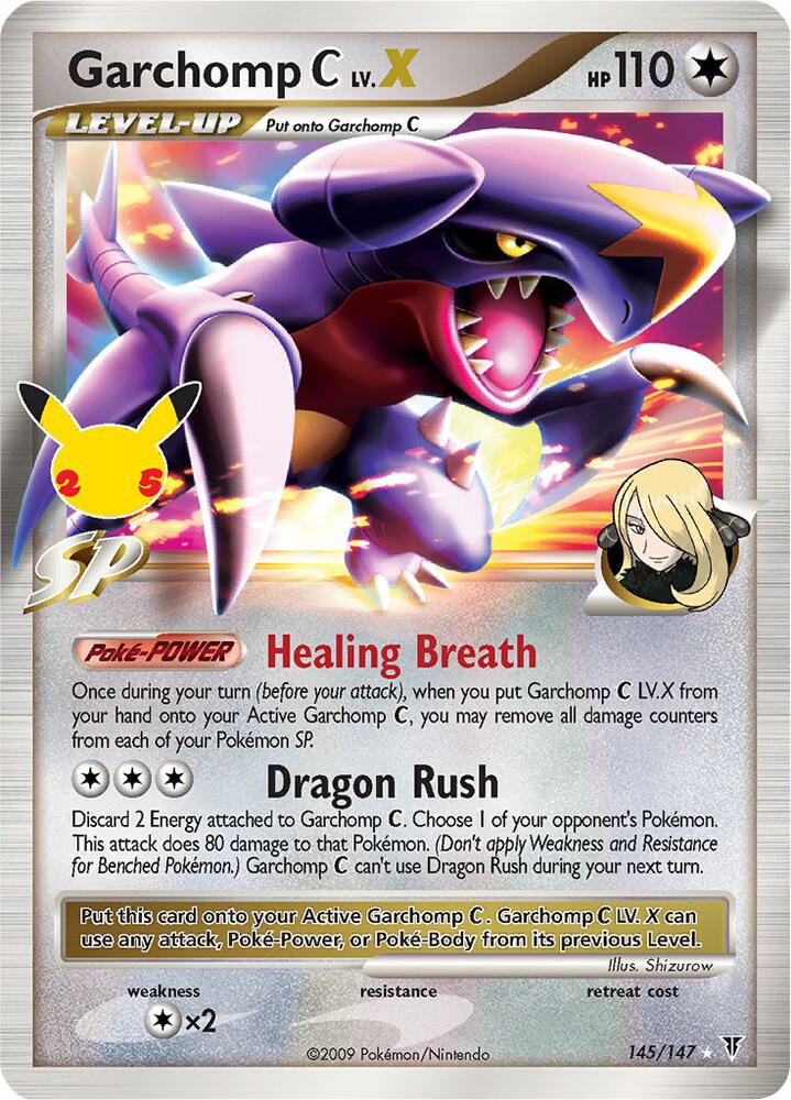 Garchomp C Lv.X 145/147 (Celebrations: Classic Collection)  - Holofoil | Good Games Morley
